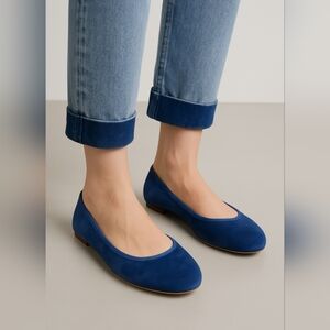 Strenesse Women's Blue Suede flats Size EU 38/ US 7.5